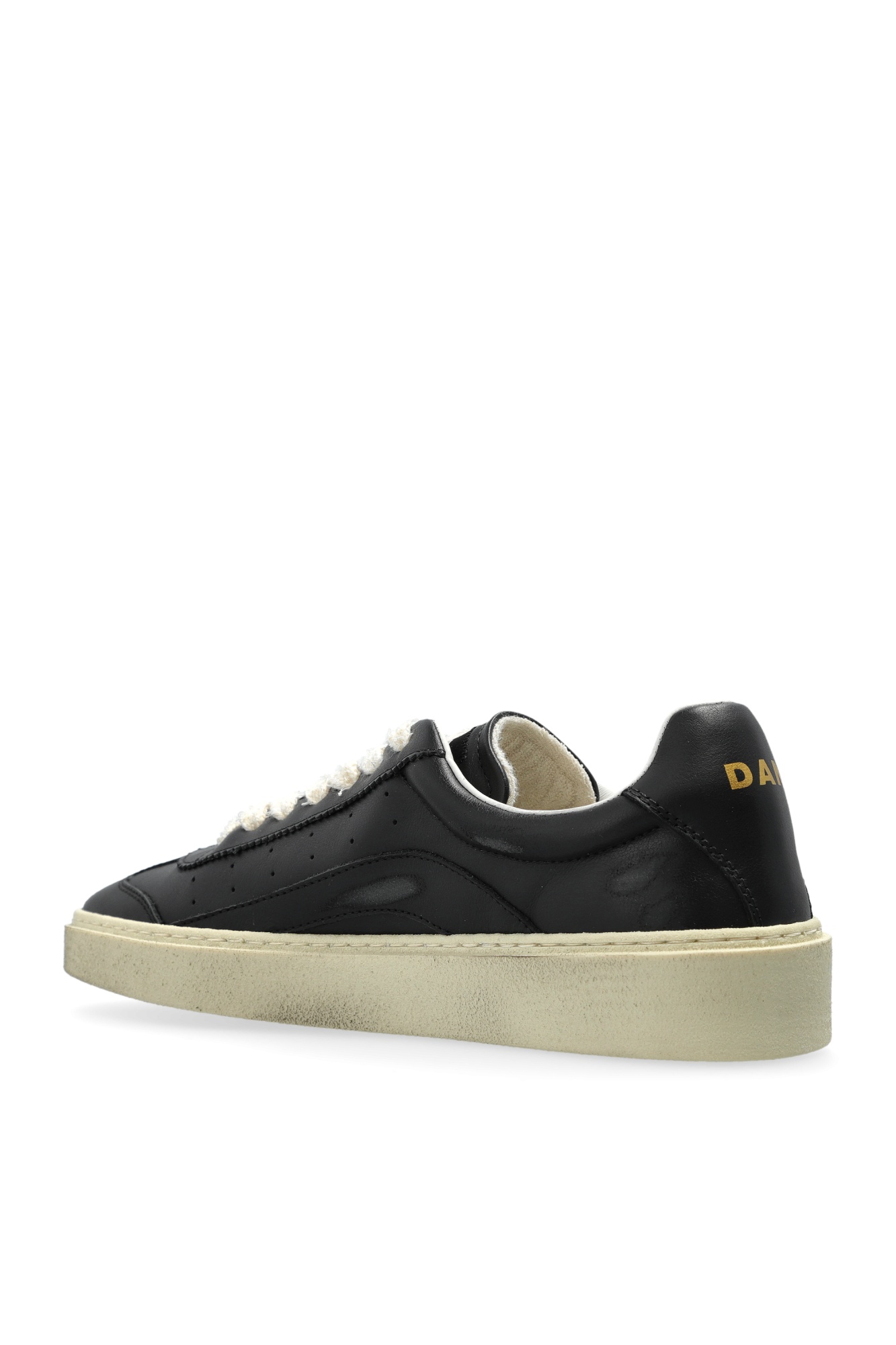 Dsquared2 Round Toe Low Top Sneakers In Black