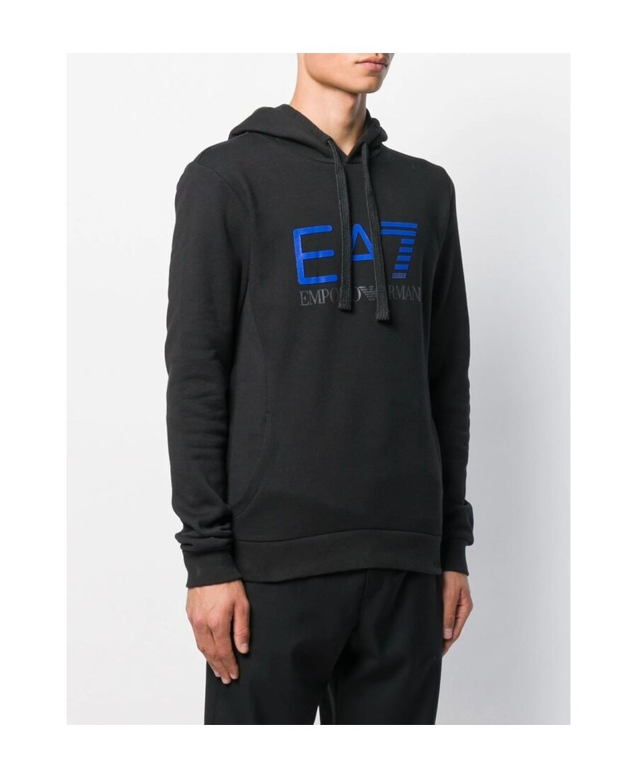 Ea7 Logo Printed Sweater In Black