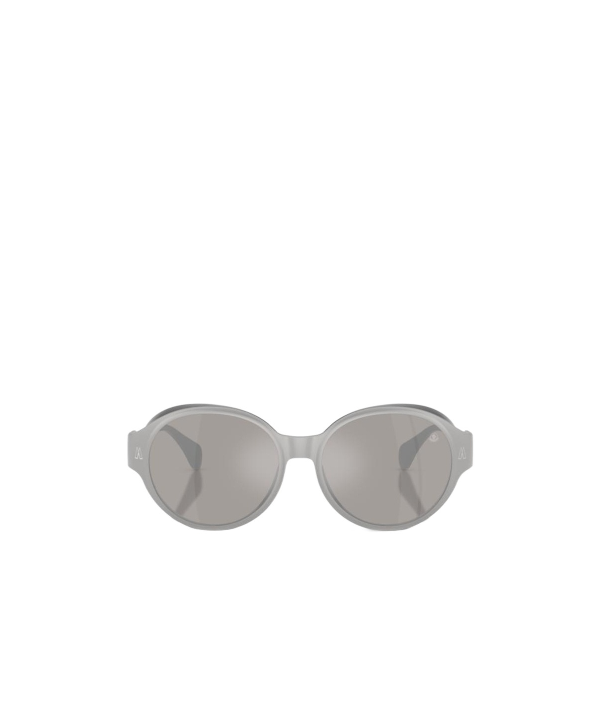 Moncler Oval-frame Sunglasses In Silver