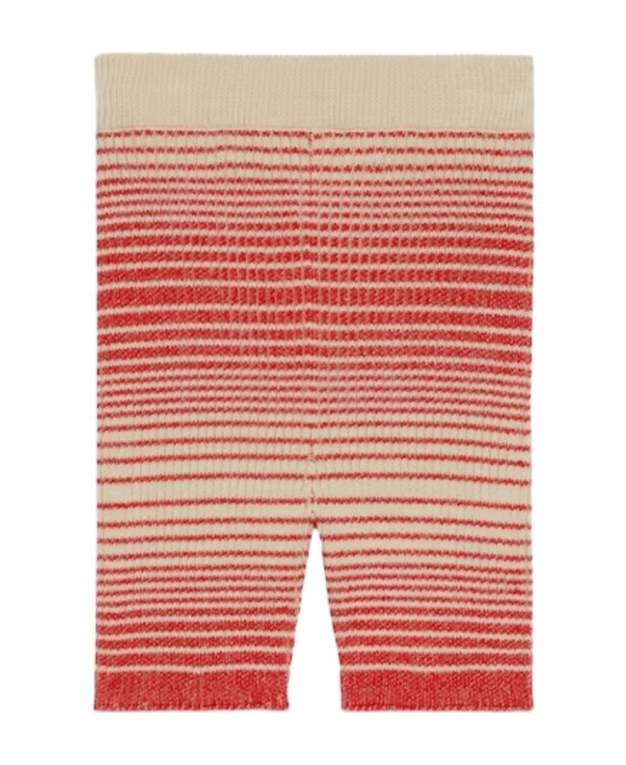 Gucci Striped Rib-knit Leggings In Pink