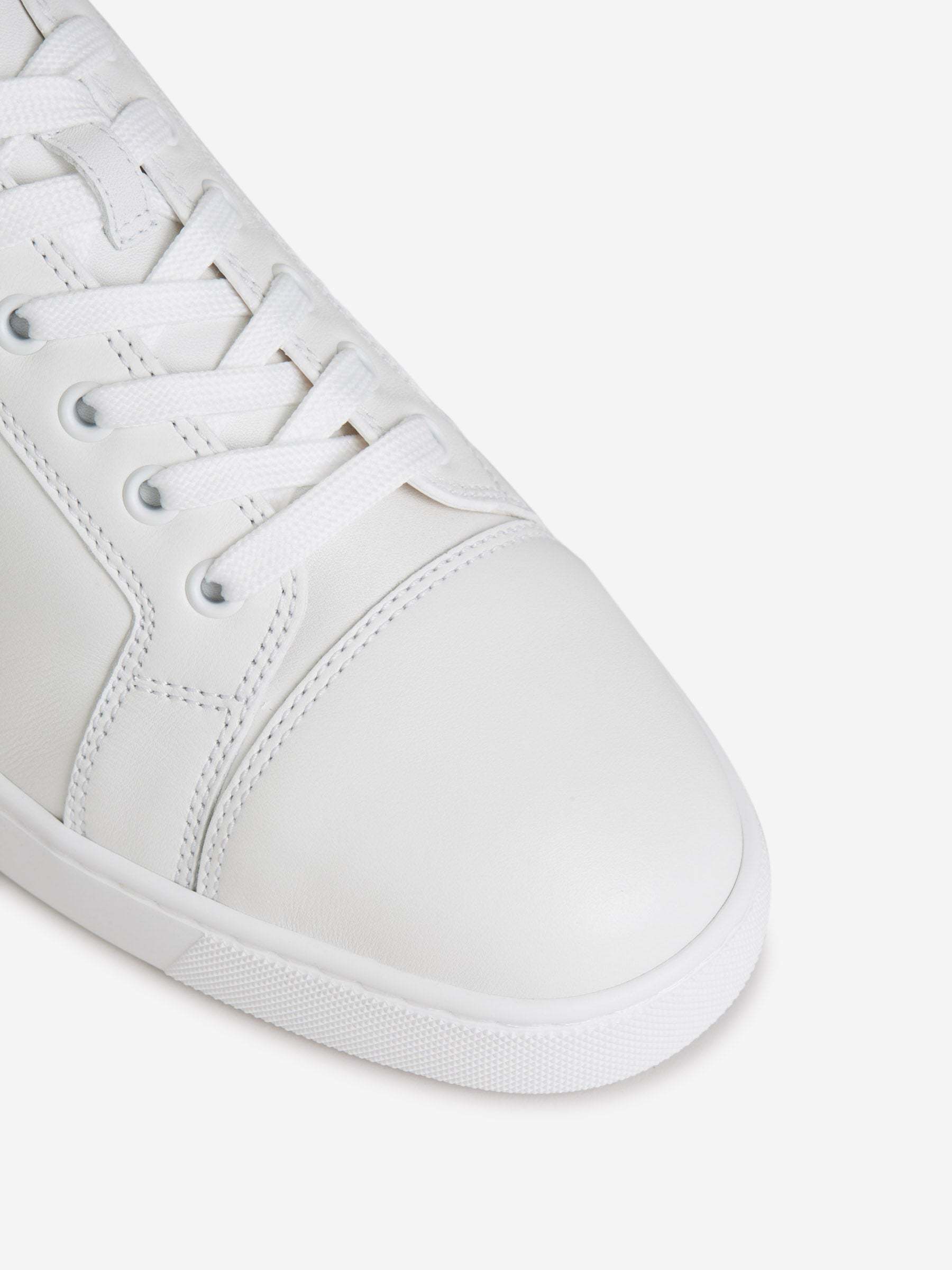 Christian Louboutin Fun Louis Junior Leather Sneakers In White