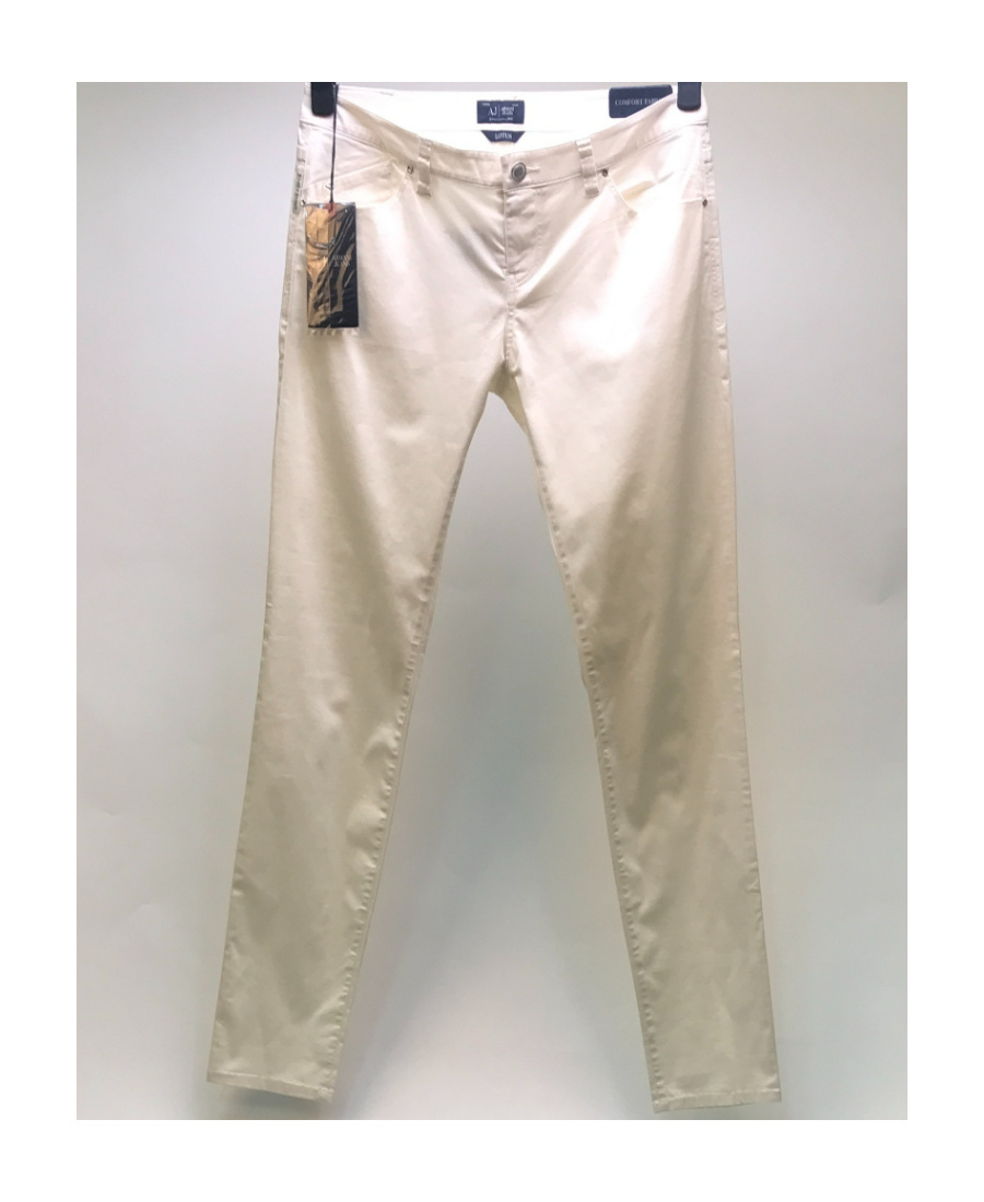 Shop Armani Jeans Logo Details Jeans In Nude