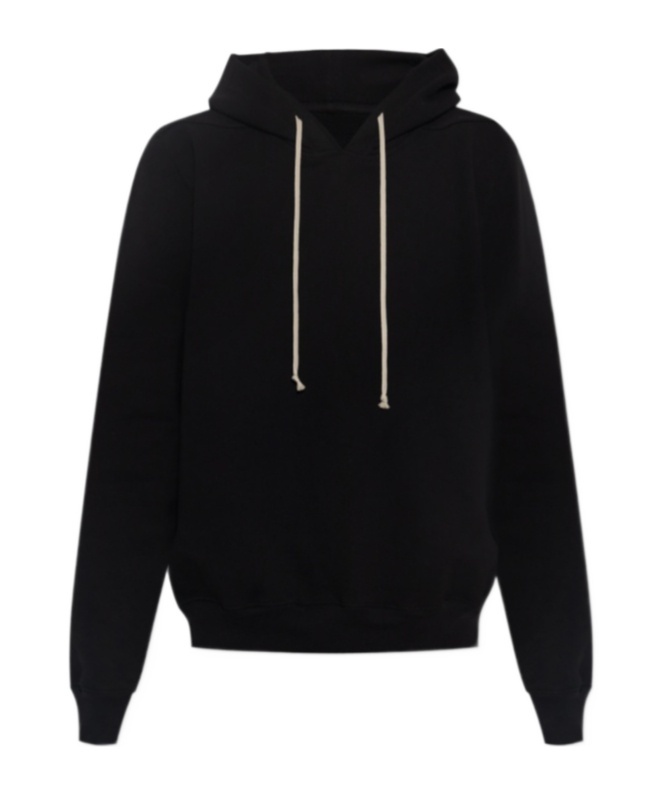 Rick Owens Drawstring Hoodie In Black