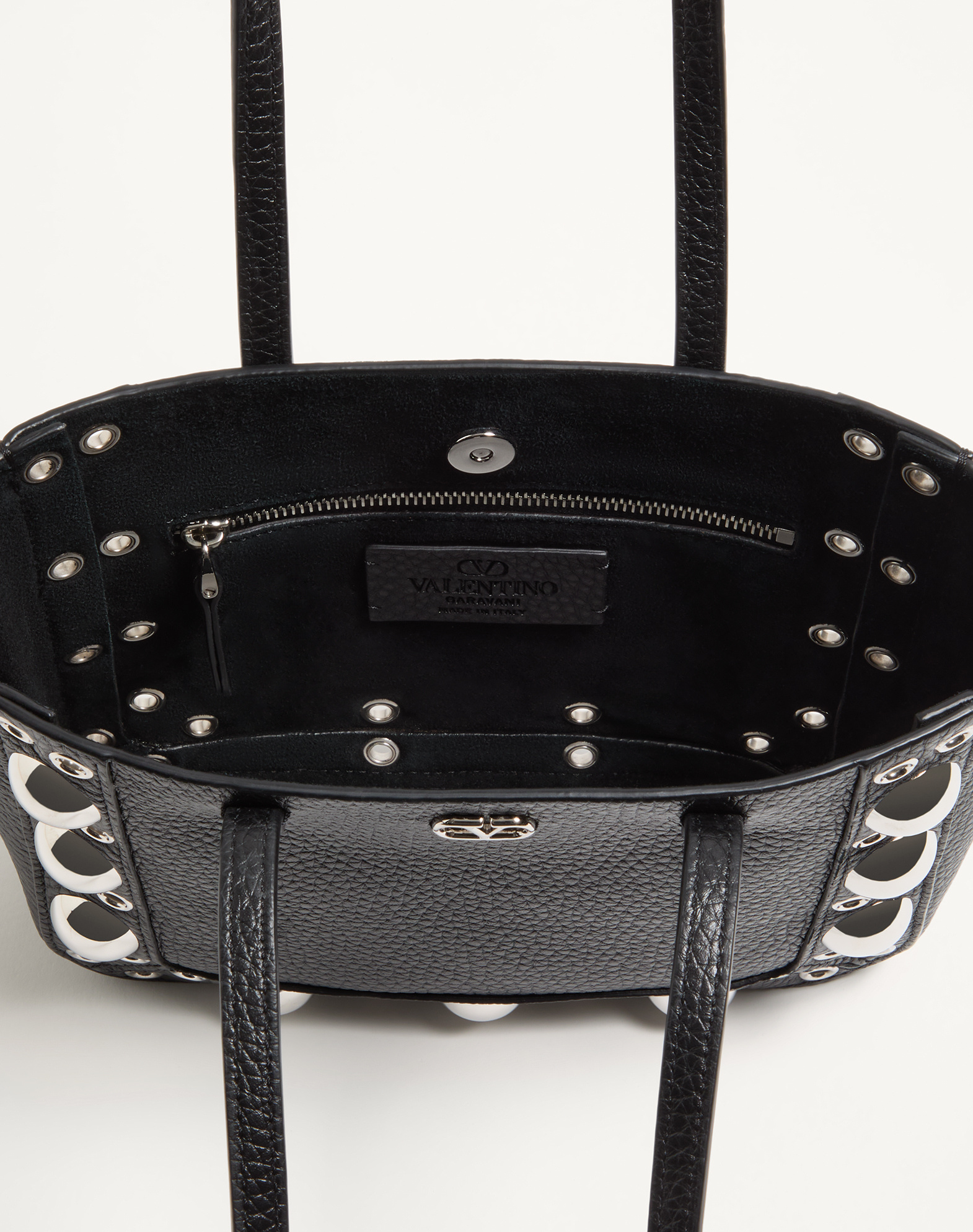 Valentino Nellcote Mini Leather Tote Bag In Black
