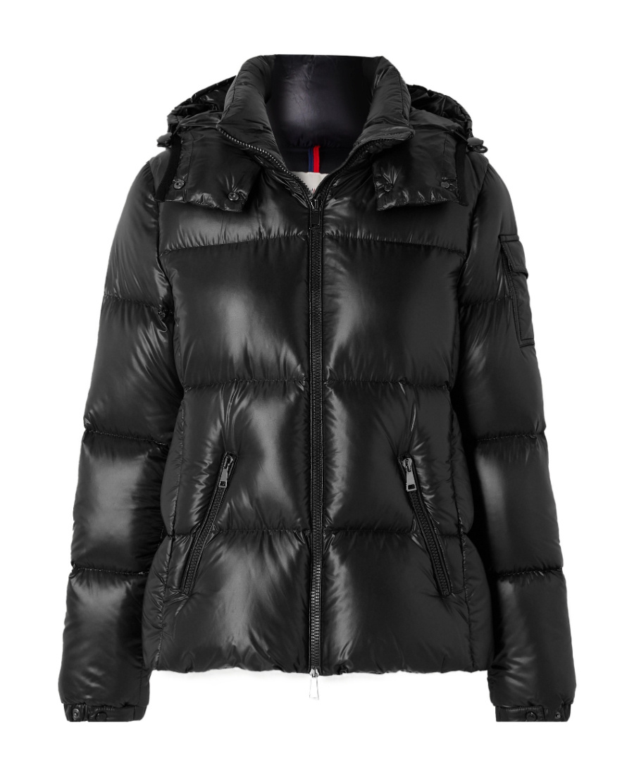 Moncler Fourmine Hooded Down Jacket In Black