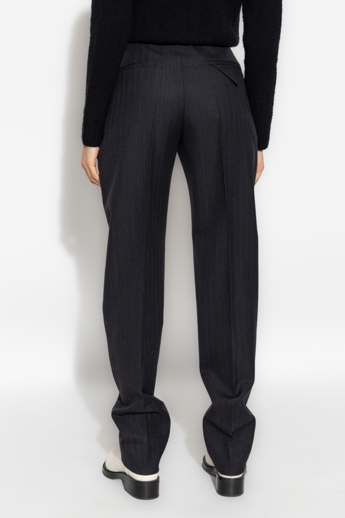 Bottega Veneta Belt-loop Casual Pants In Black