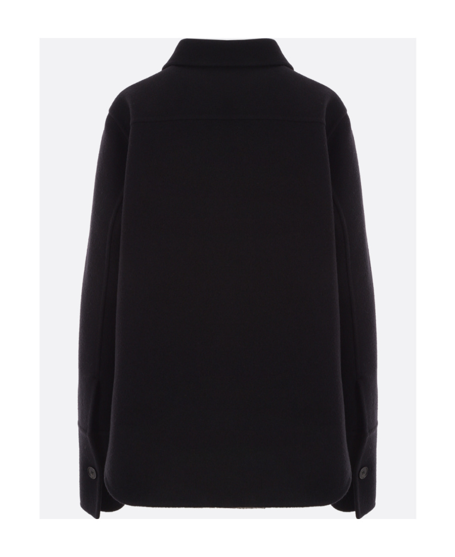 Jil Sander Single-breasted Cashmere Short Coat In Black