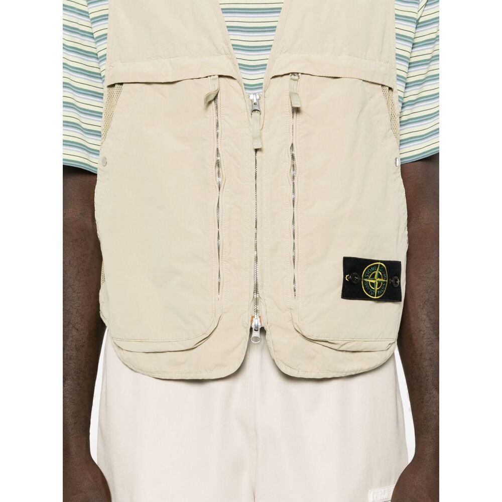 Stone Island Compass-badge Gilet In White
