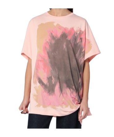 Dries Van Noten Pink Cotton T Shirt With Bow In Nude