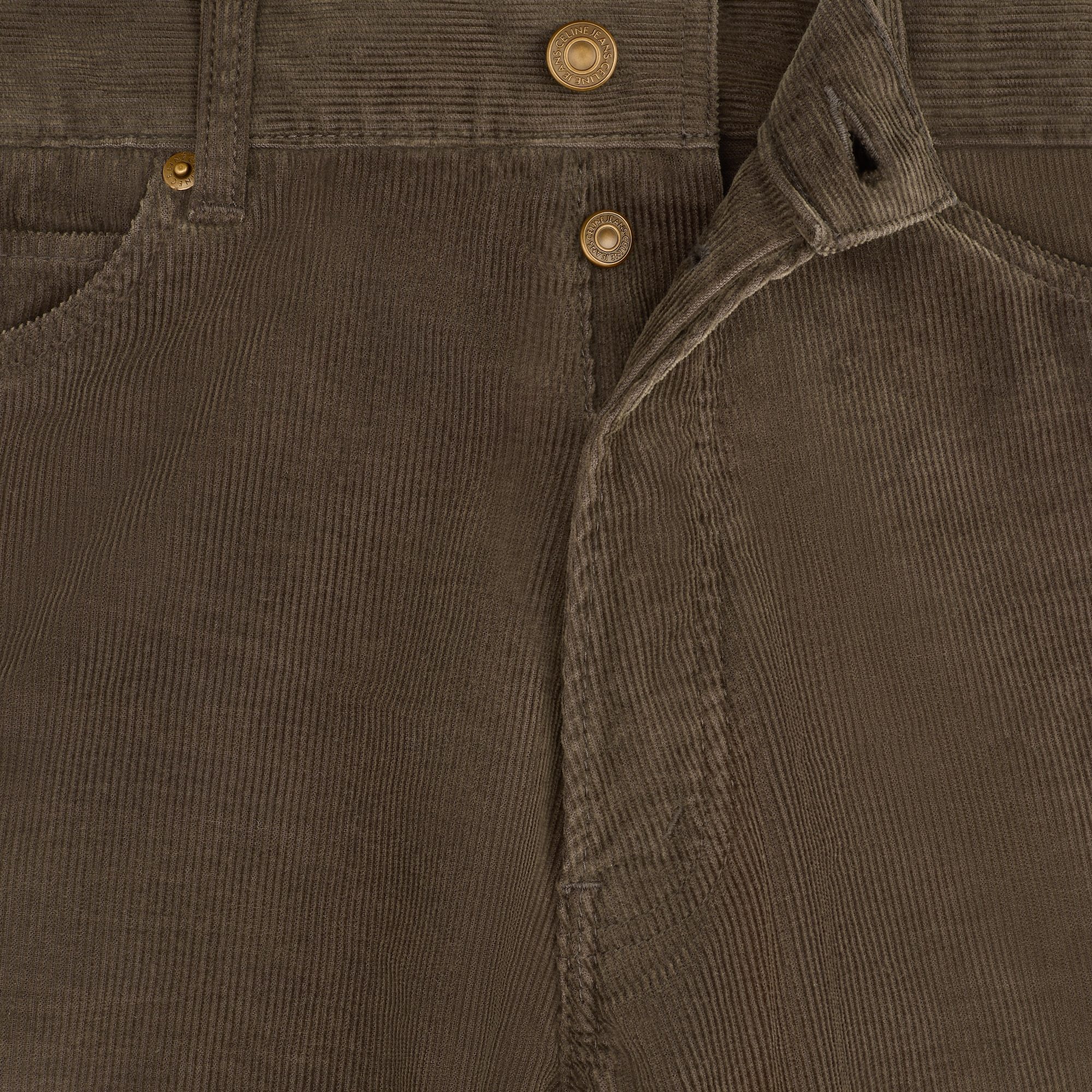 Celine Wesley Jeans In Corduroy In Brown