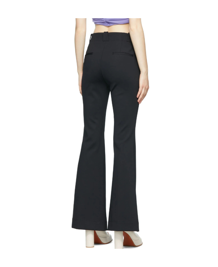 Ambush Black Flared Wool Trousers In Black