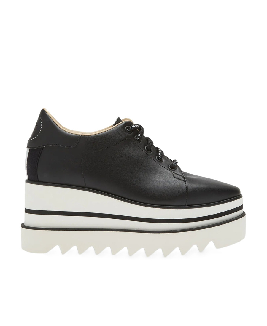 Stella Mccartney Stella Mc Cartney Logo Elyse Lace Ups In Black