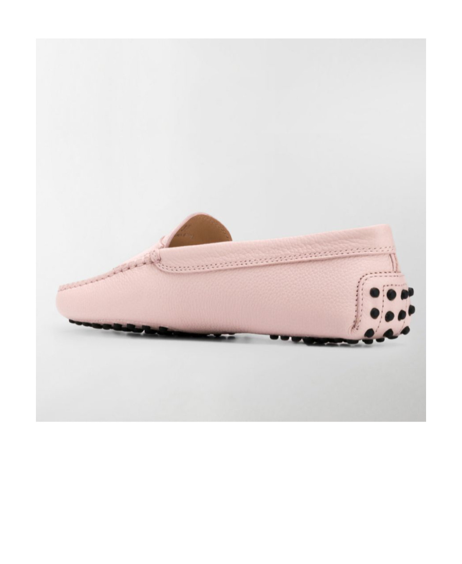 Tod's Light Pink Light Pink Gommino Leather Driving Shoes In Pink
