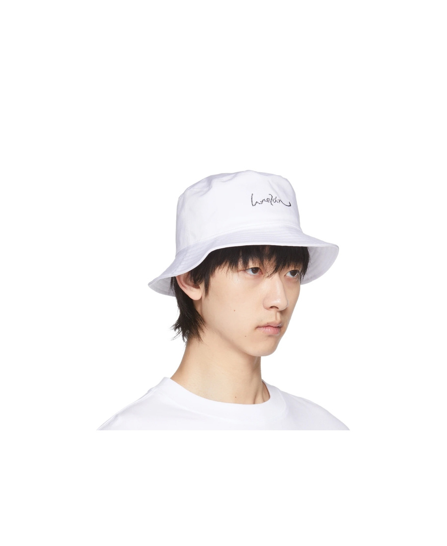 We11 Done Logo Fisherman's Hat In White