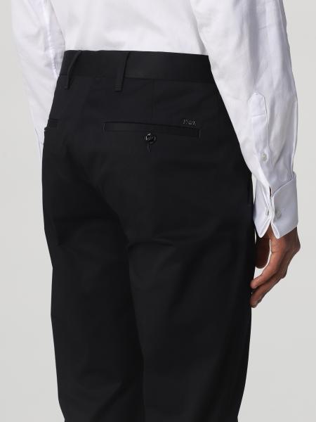 EMPORIO ARMANI EMPORIO ARMANI STRAIGHT-LEG SLIM-CUT TAILORED TROUSERS