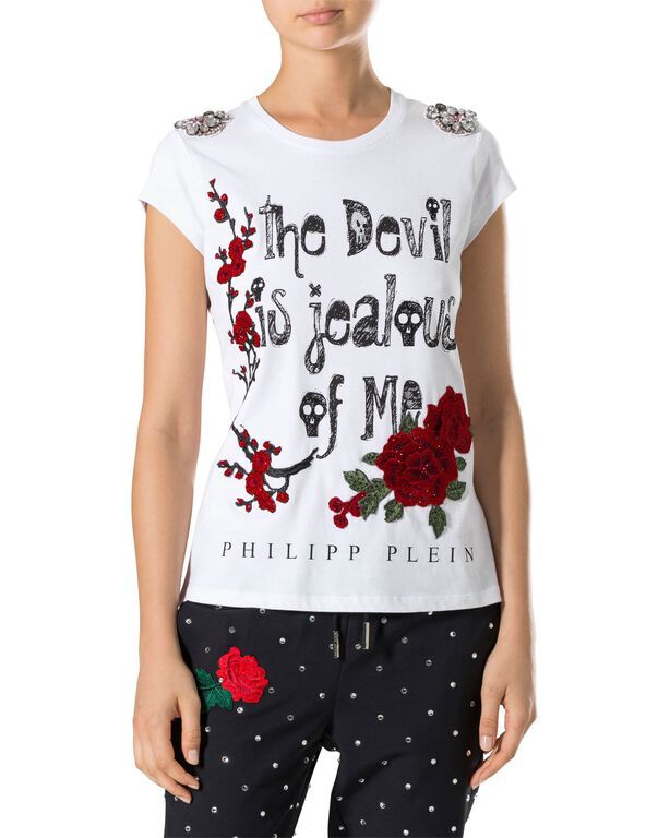 Philipp Plein Logo Details T-shirt In White
