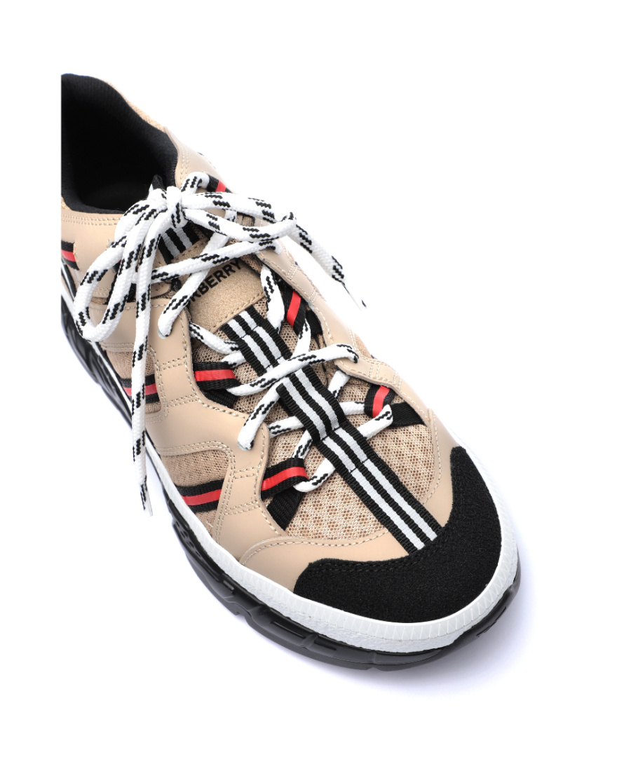 Burberry Mesh Low-top Casual Shoes In Brown