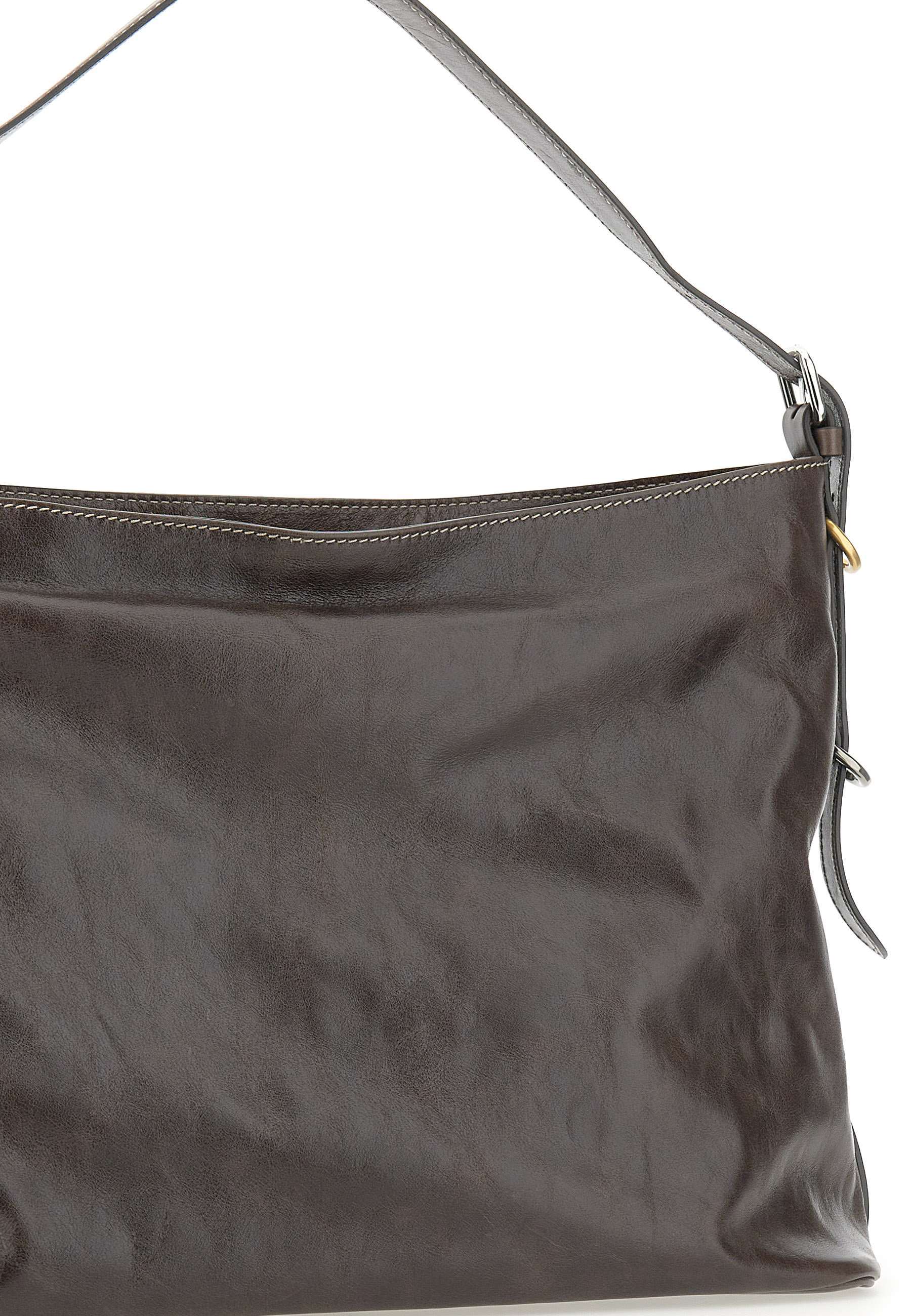 Gianni Chiarini Leather Tote Bag In Brown