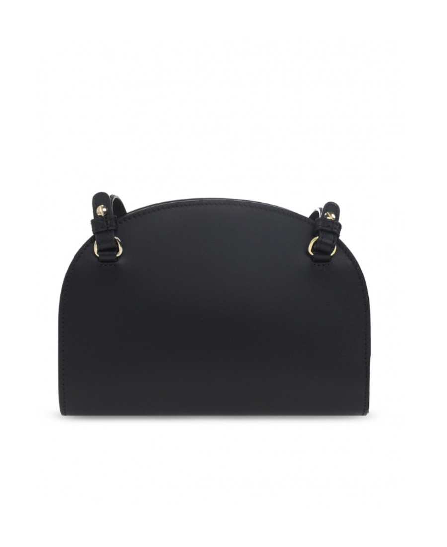 Apc Stylish Black Leather Mini Crossbody Bag For Women