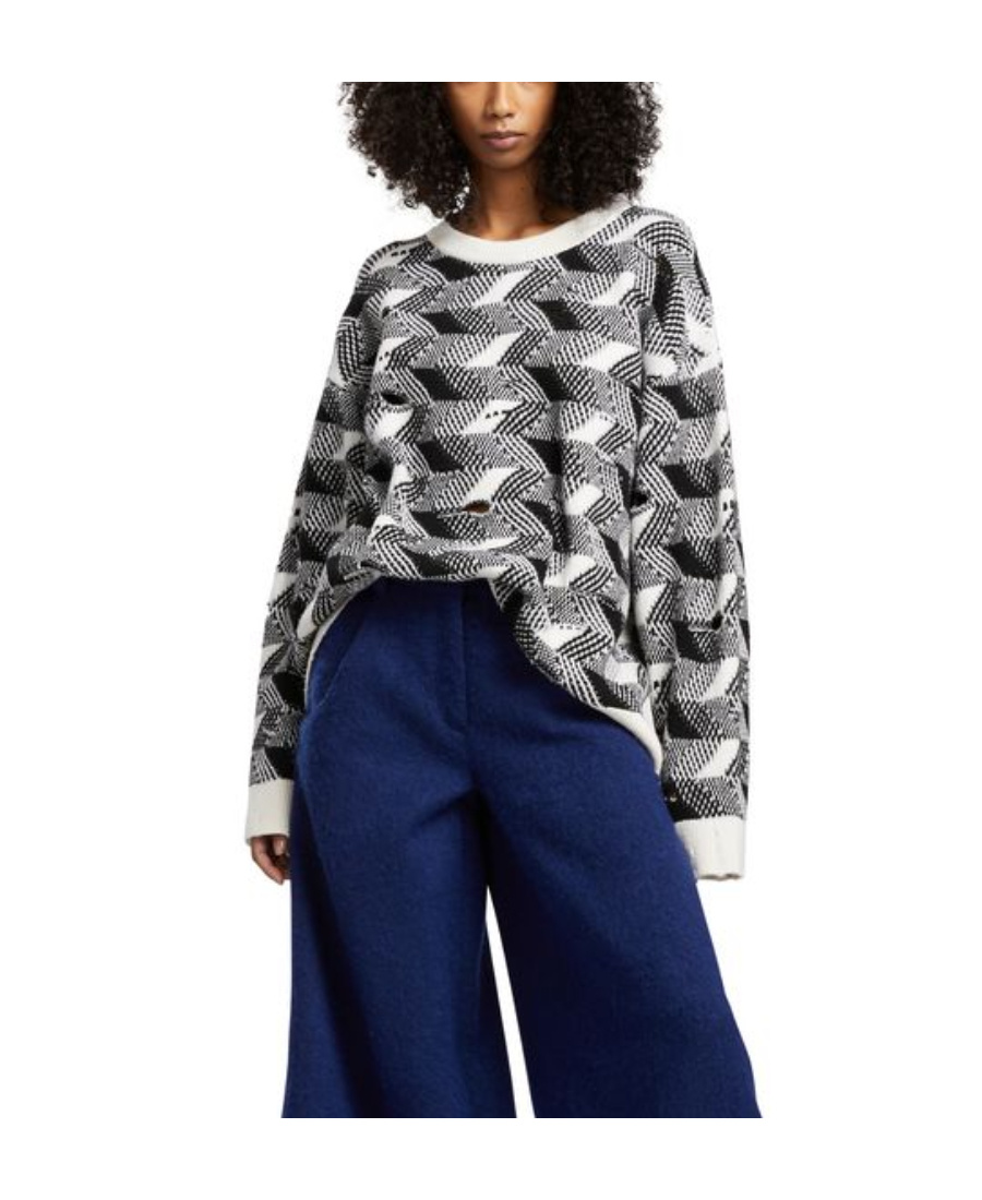 Shop Missoni Woven-knit Jumper In Black