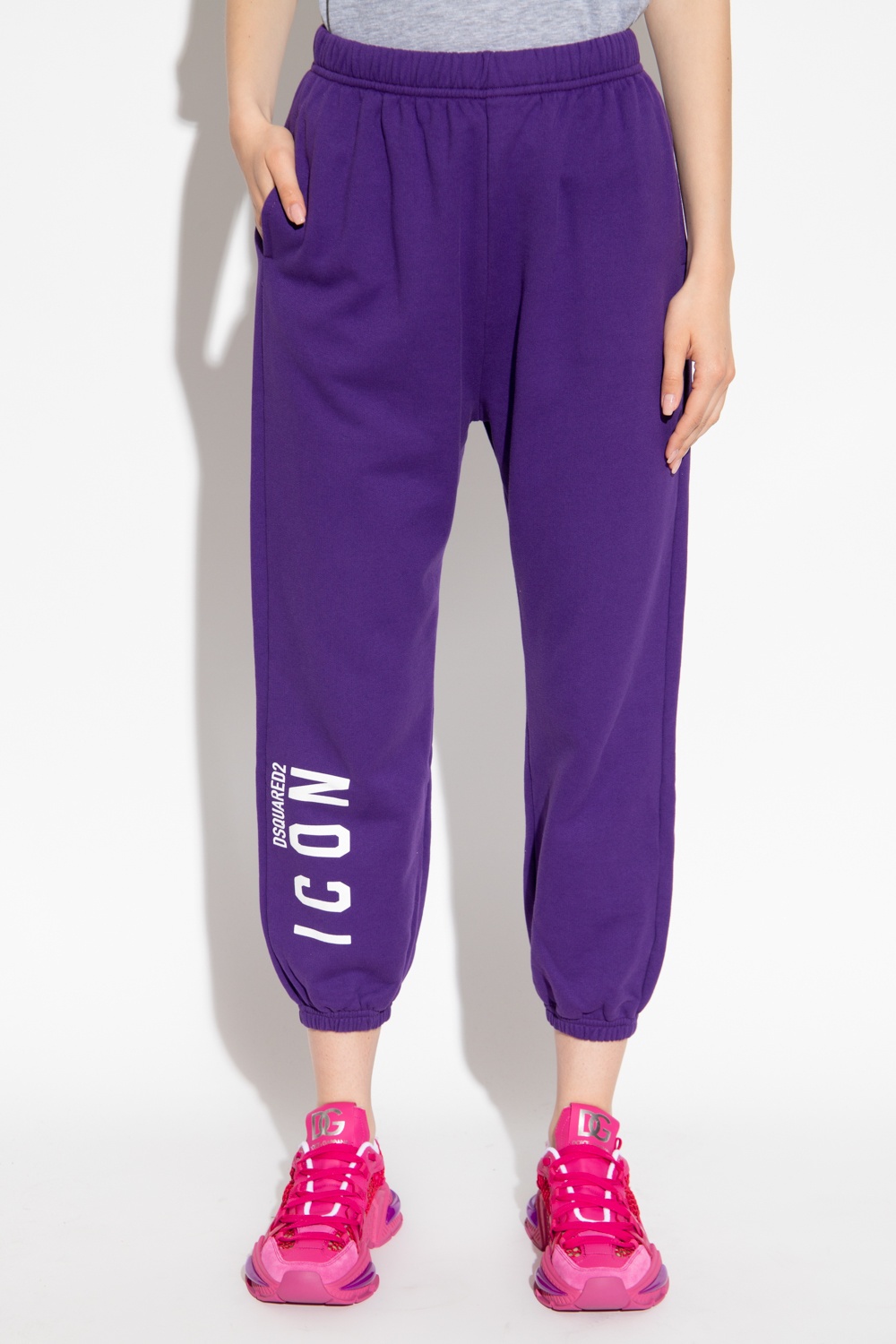 Dsquared2 Icon Logo-print Track Pants In Purple