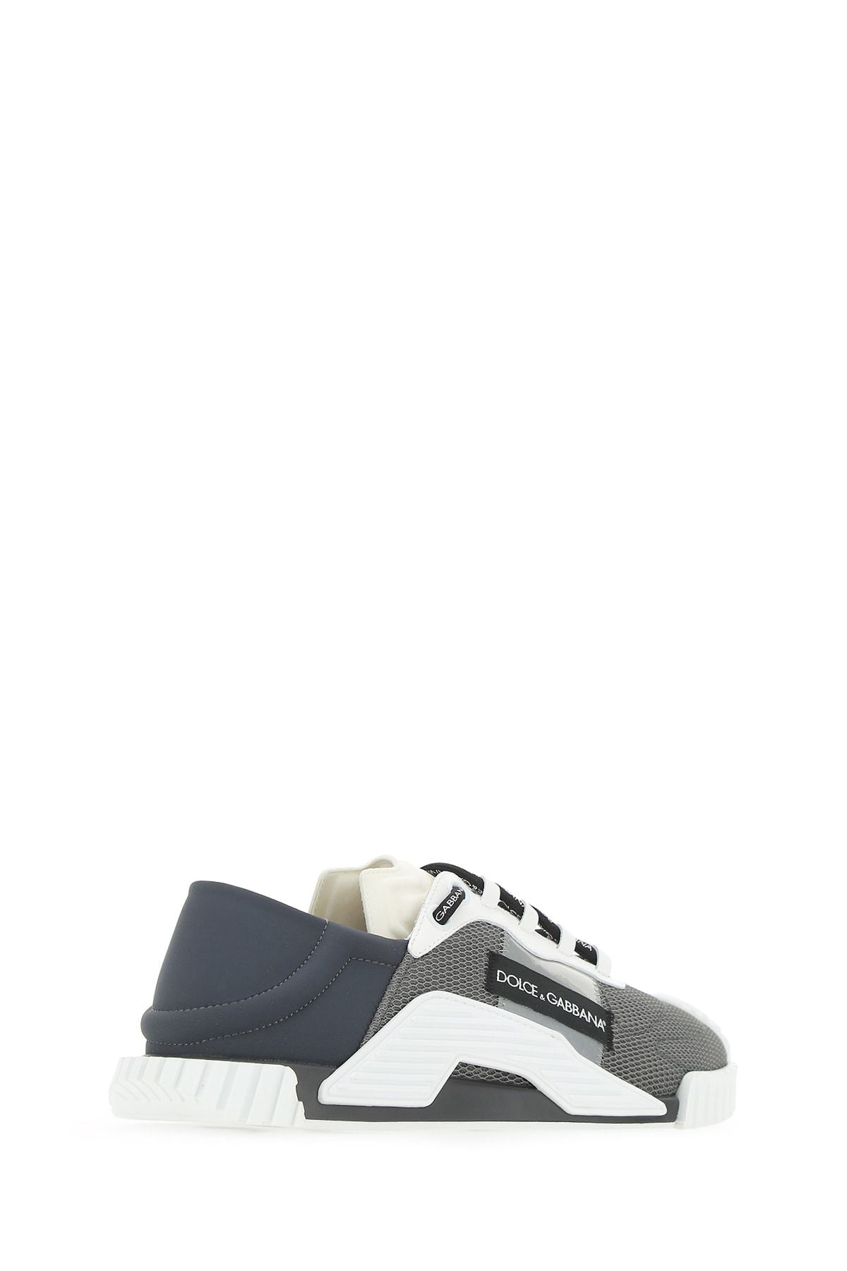 Dolce & Gabbana Ns1 Slip On Sneakers In Mixed Materials In White