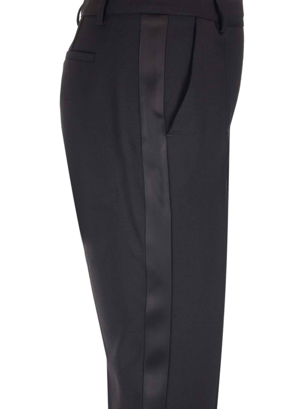 P.a.r.o.s.h Blue Pants With Wide Leg And Elastic Rear Waist In Tech Fabric Woman In Black