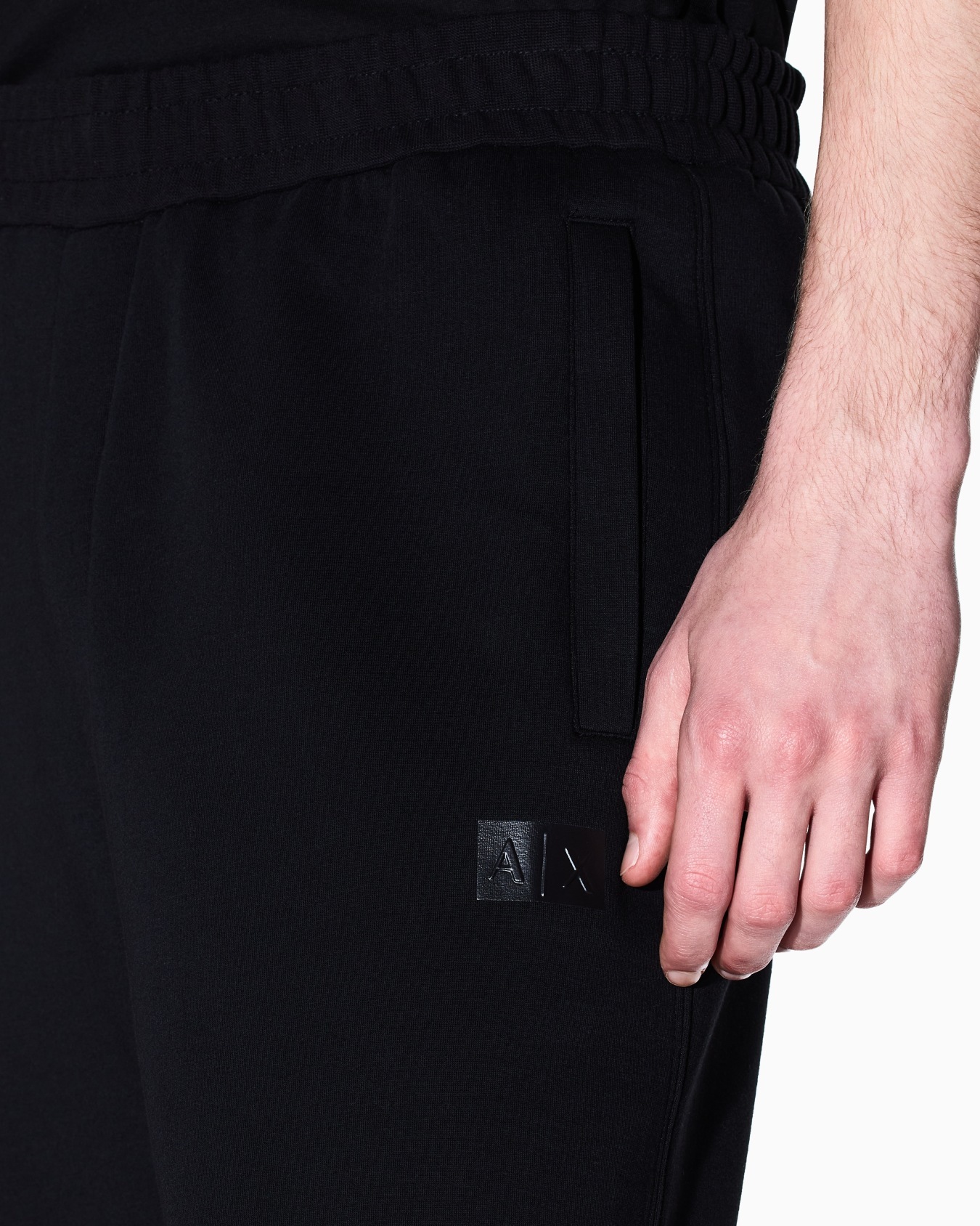 Armani Exchange Logo-detail Track Pants In Black