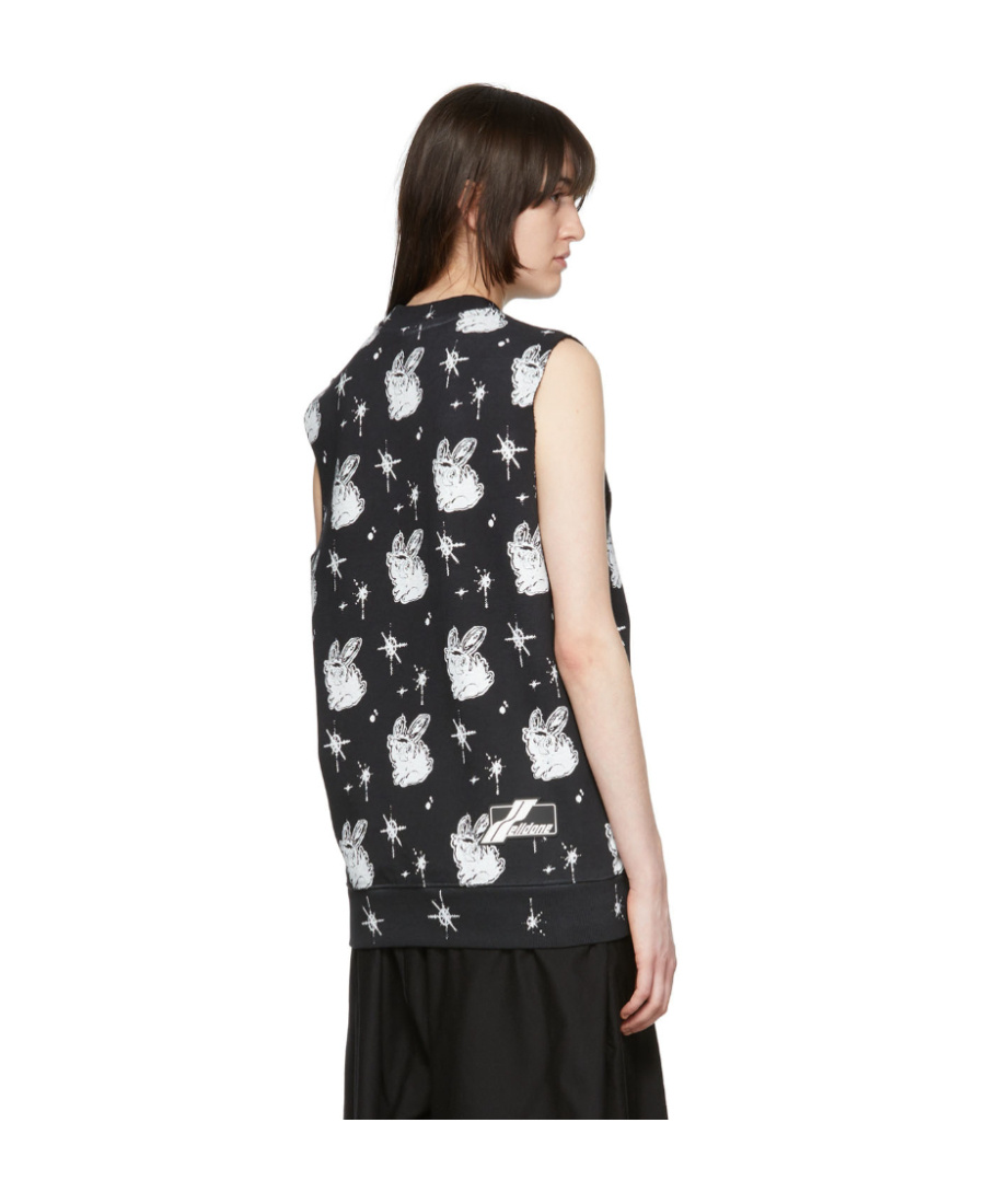 We11 Done Logo Vest In Black