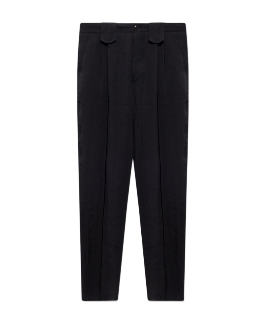 Nanushka Pleat-detail Straight-leg Trousers In Black