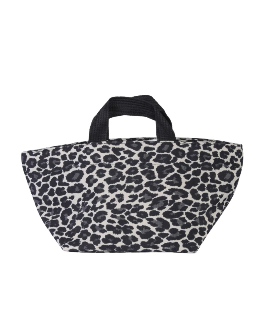 Herve Chapelier Leopard Print Handbag In Black