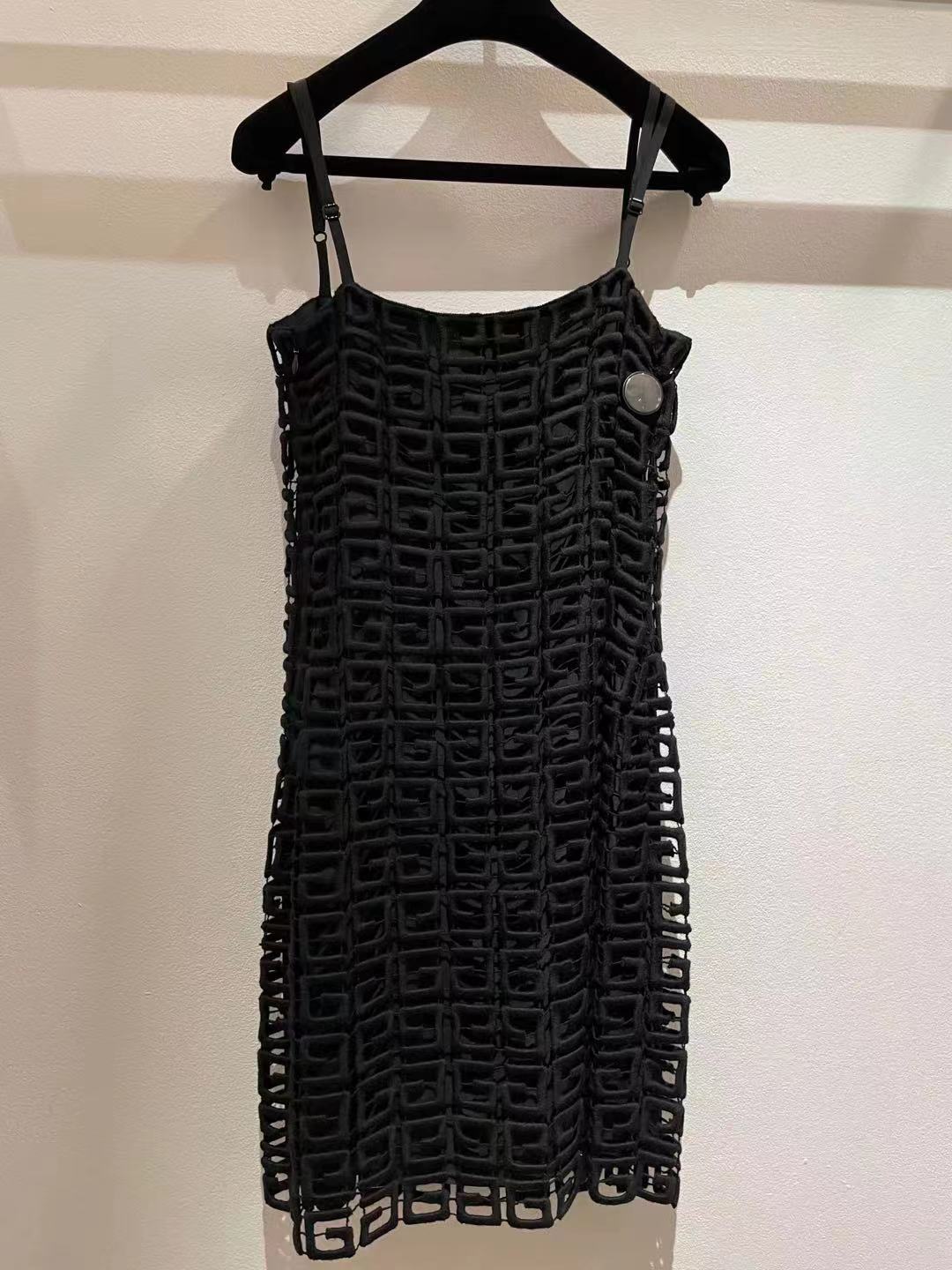 Givenchy 4g Embroidered Slip Dress In Black