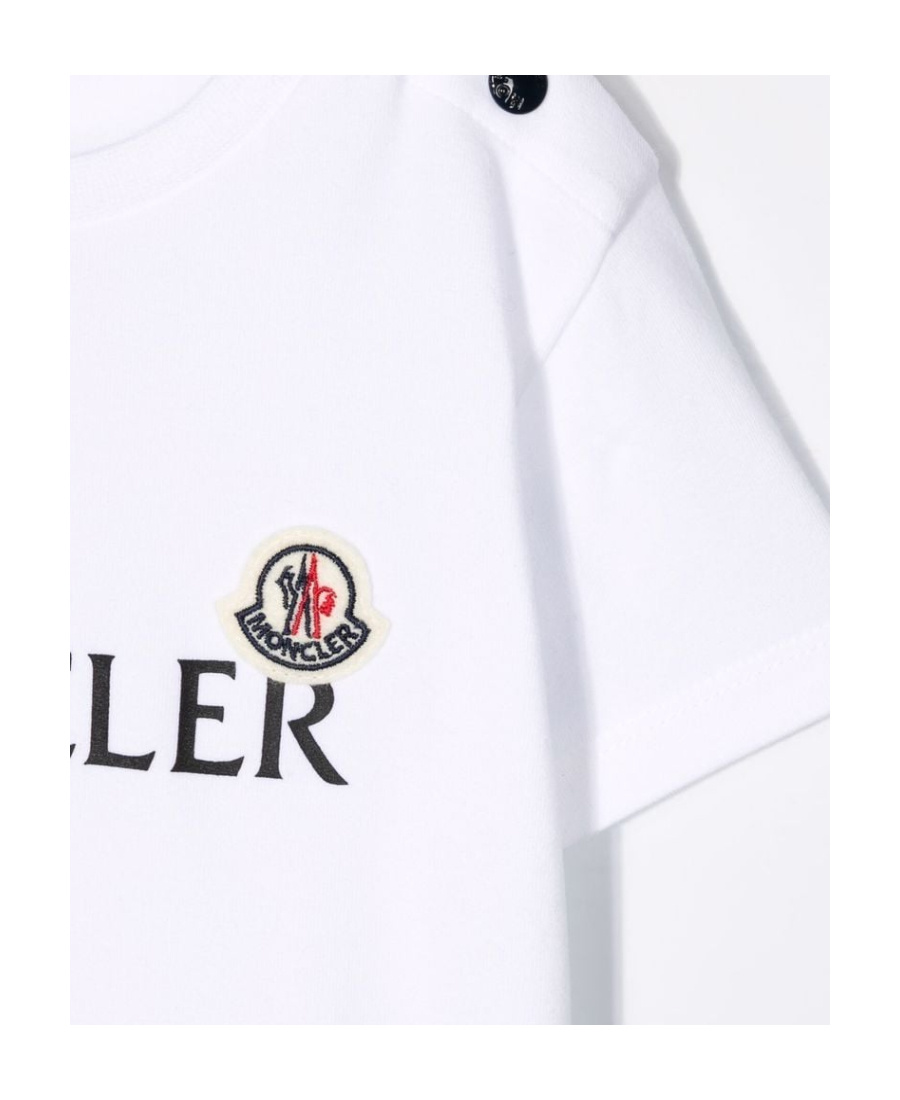 Moncler Logo-print Cotton T-shirt In White