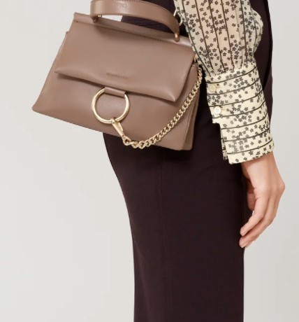 Chloé Small Faye Soft Top Handle Tote Bag In Brown