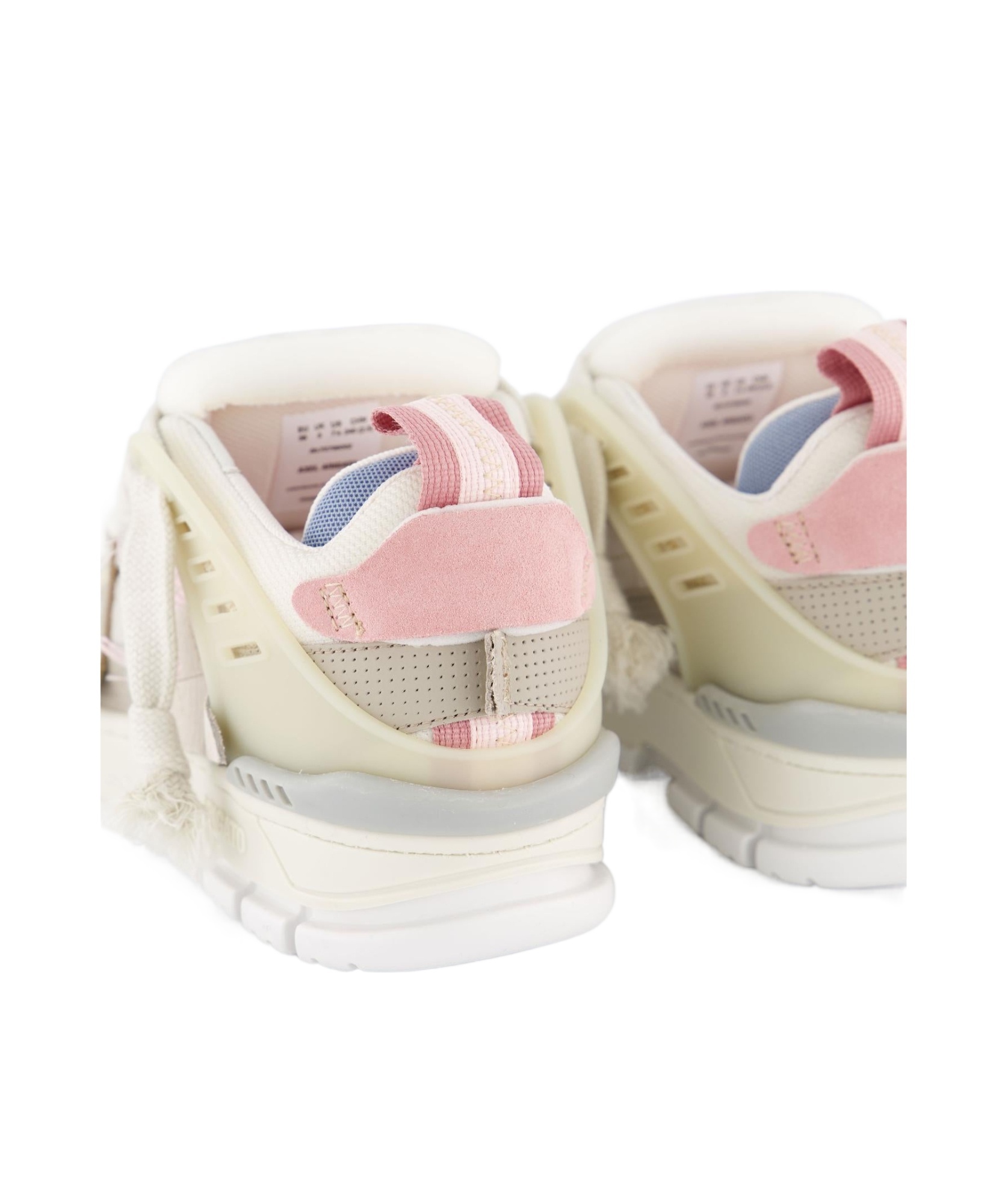 Axel Arigato Area Patchwork Sneakers In Beige Suede And Fabric In White
