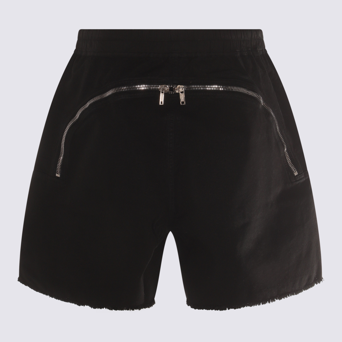 Rick Owens Drkshdw Frayed-hem Drawstring Shorts In Black
