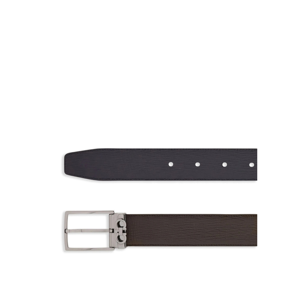 Ferragamo Reversible Leather Buckled Belt