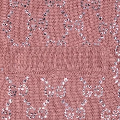 Gucci Gg Crystal-embellished Wool Cardigan In Pink