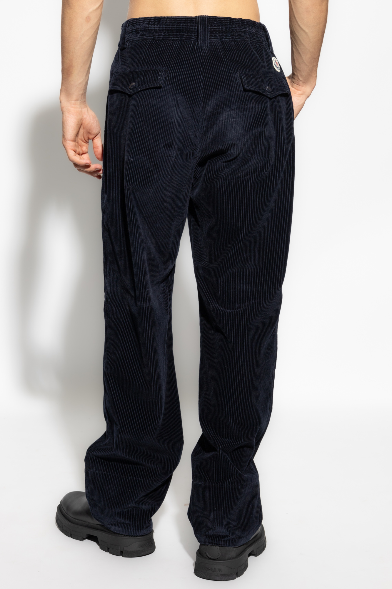 Moncler Corduroy Trousers In Blue