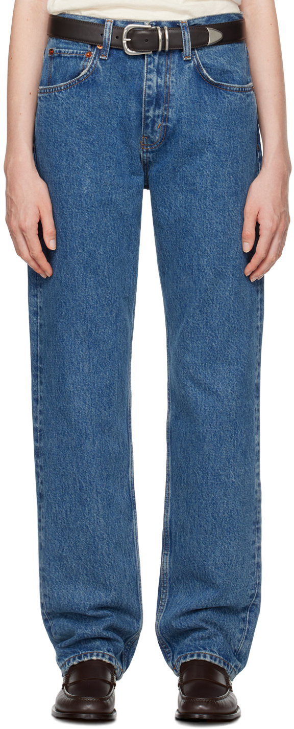 Re/done Belt-loop Jeans In Blue