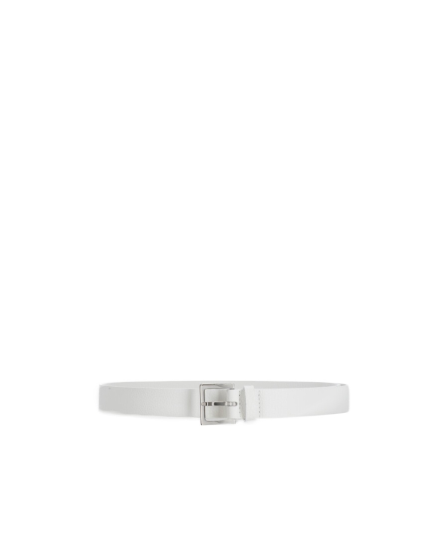 Orciani Logo Buckle Belt In White