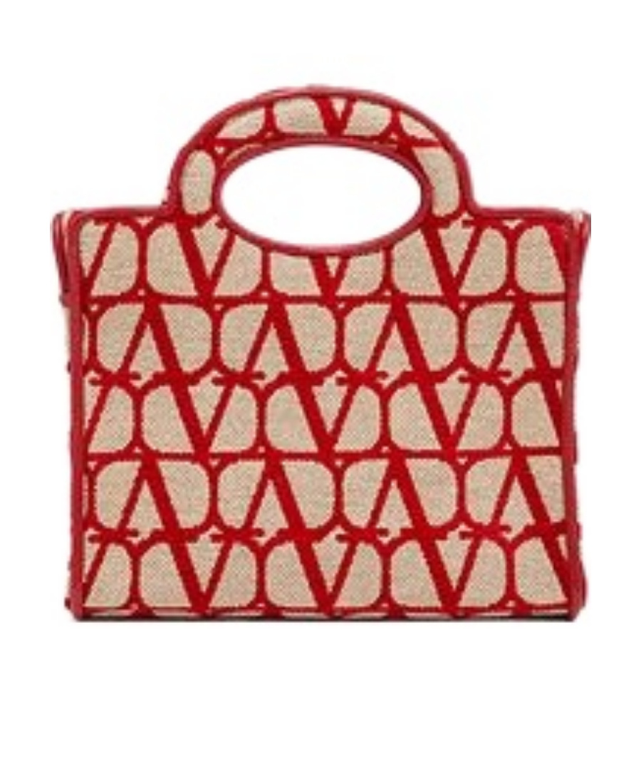 Valentino Le Troisième Toile Iconographe Top Handle Bag In Red