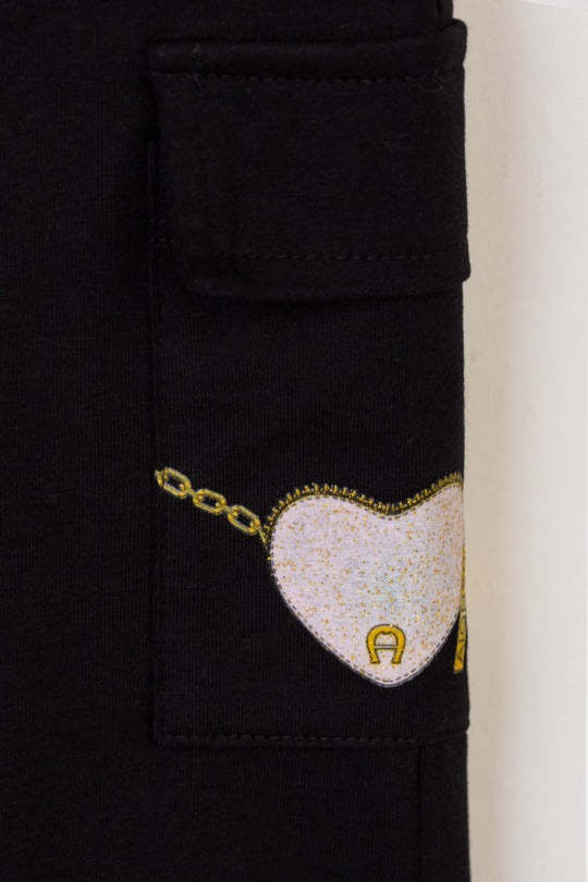 Aigner Elastic Waist Pants In Black