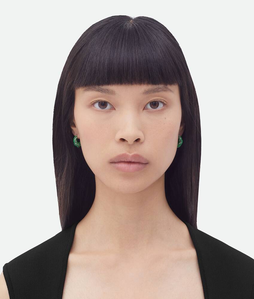 BOTTEGA VENETA BOTTEGA VENETA PILLAR TWISTED HOOP EARRINGS