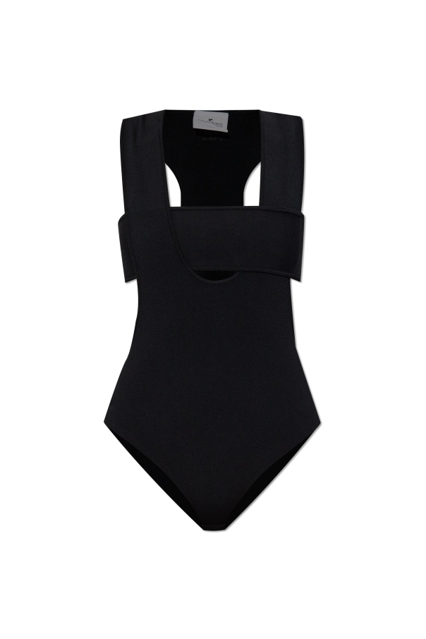 Courrèges Bodysuit With Straps In Black