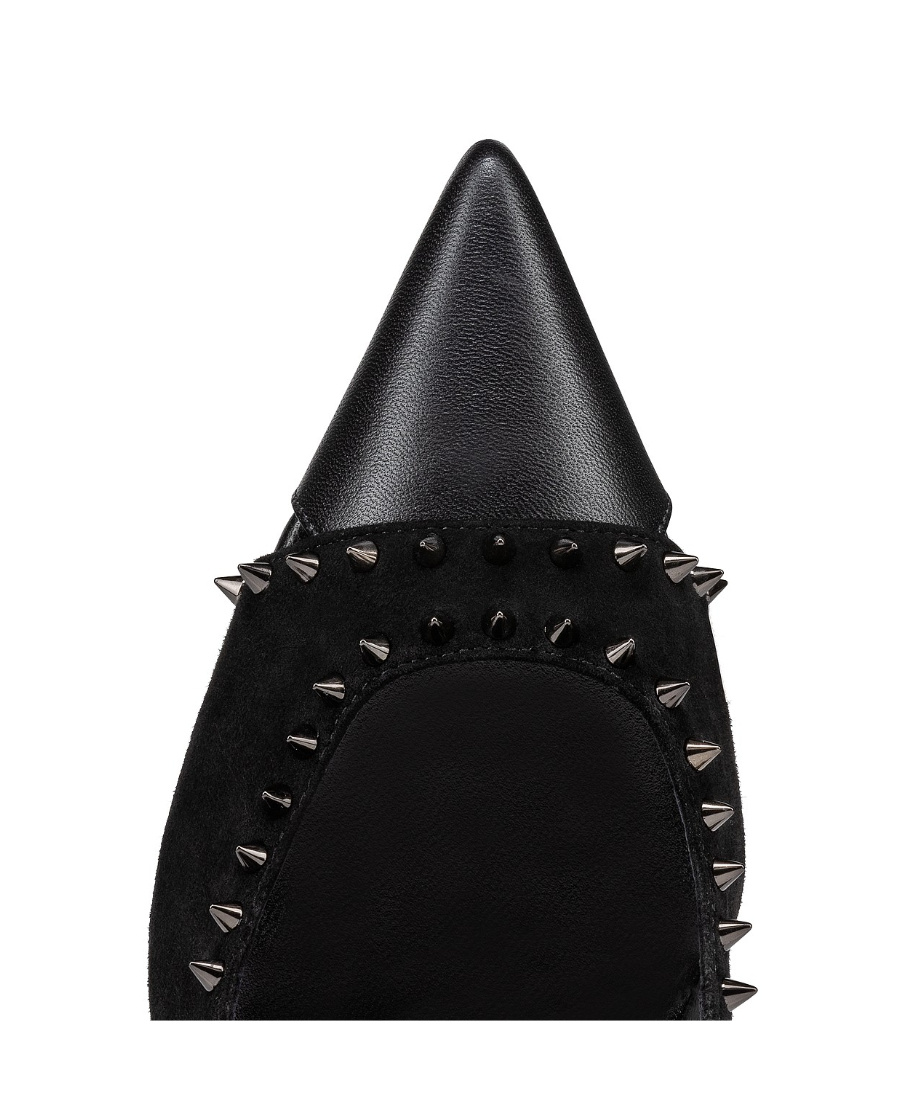 Christian Louboutin Stud Detailed Pointed Toe Pumps In Black