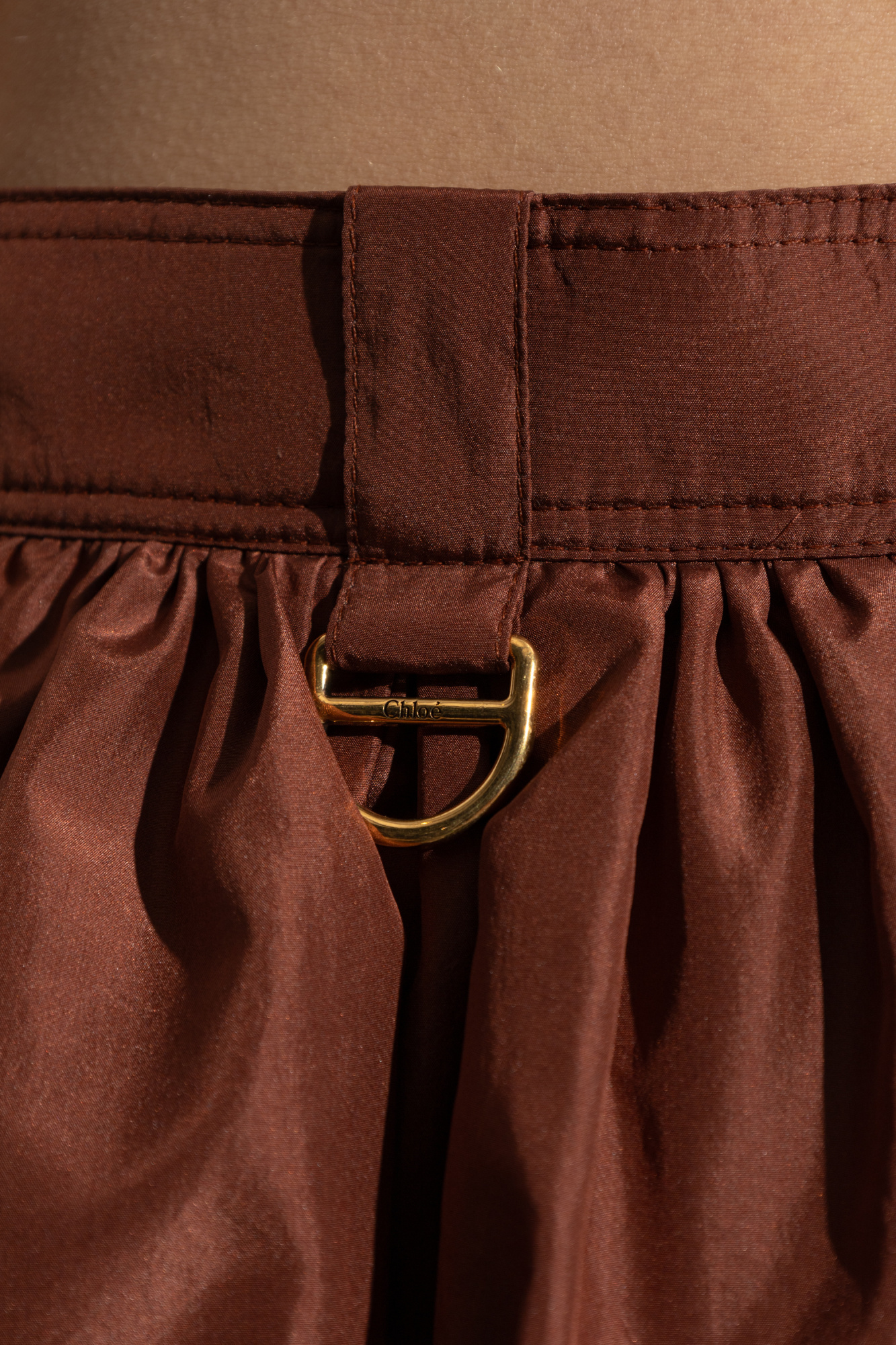 Chloé Bubble Shorts In Brown