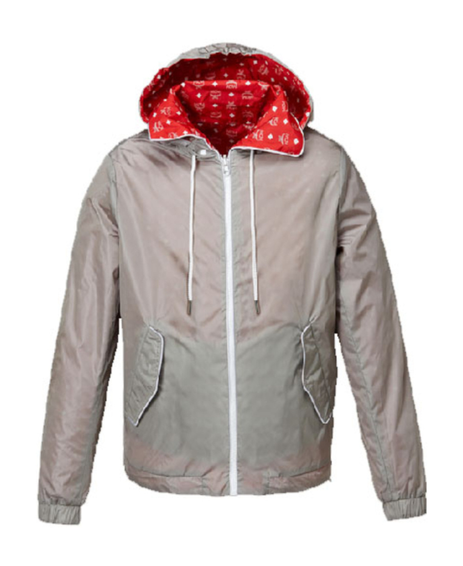 Shop Mcm Logo Double-sided Casual Jacket In Red
