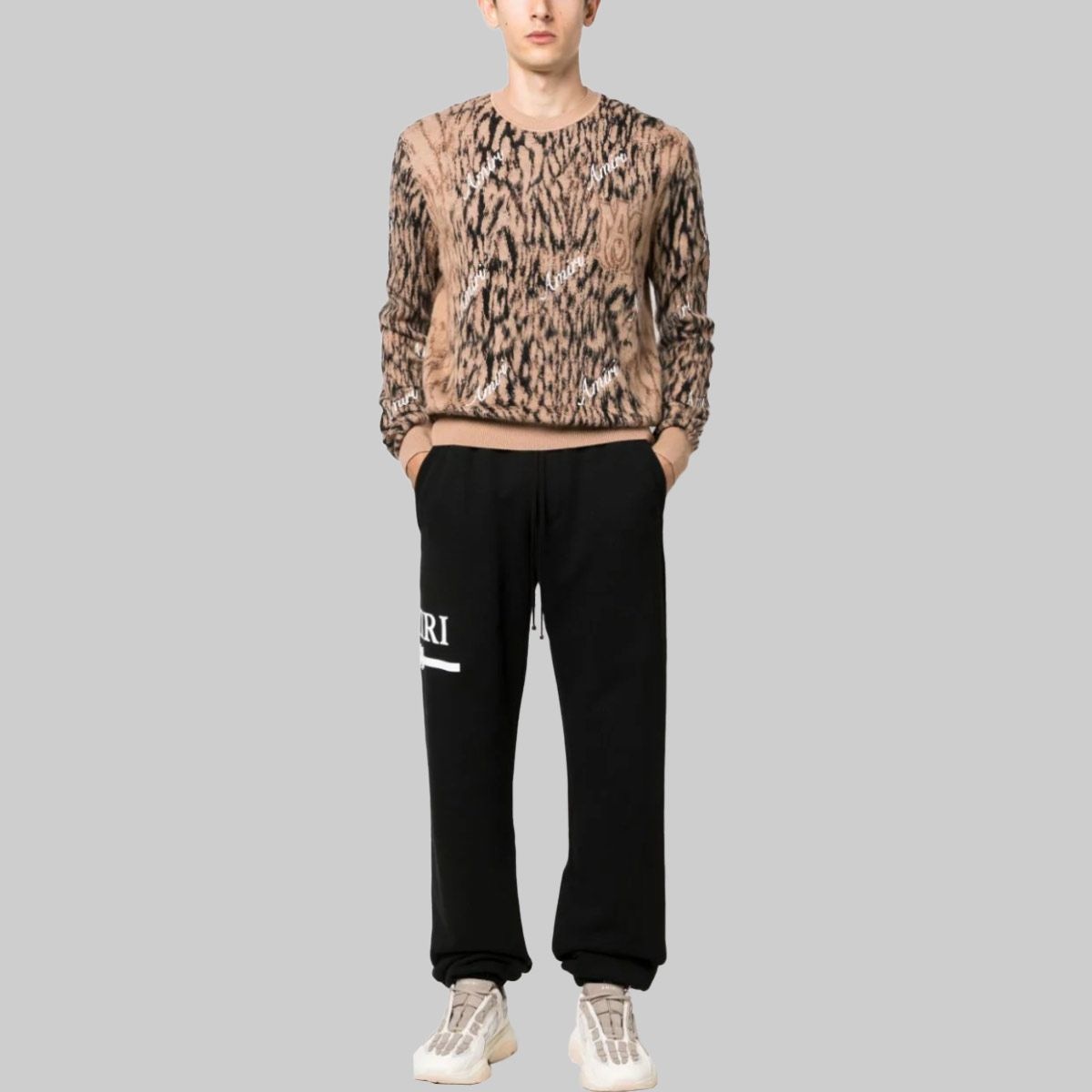 Amiri Logo Details Sweatpants In Black