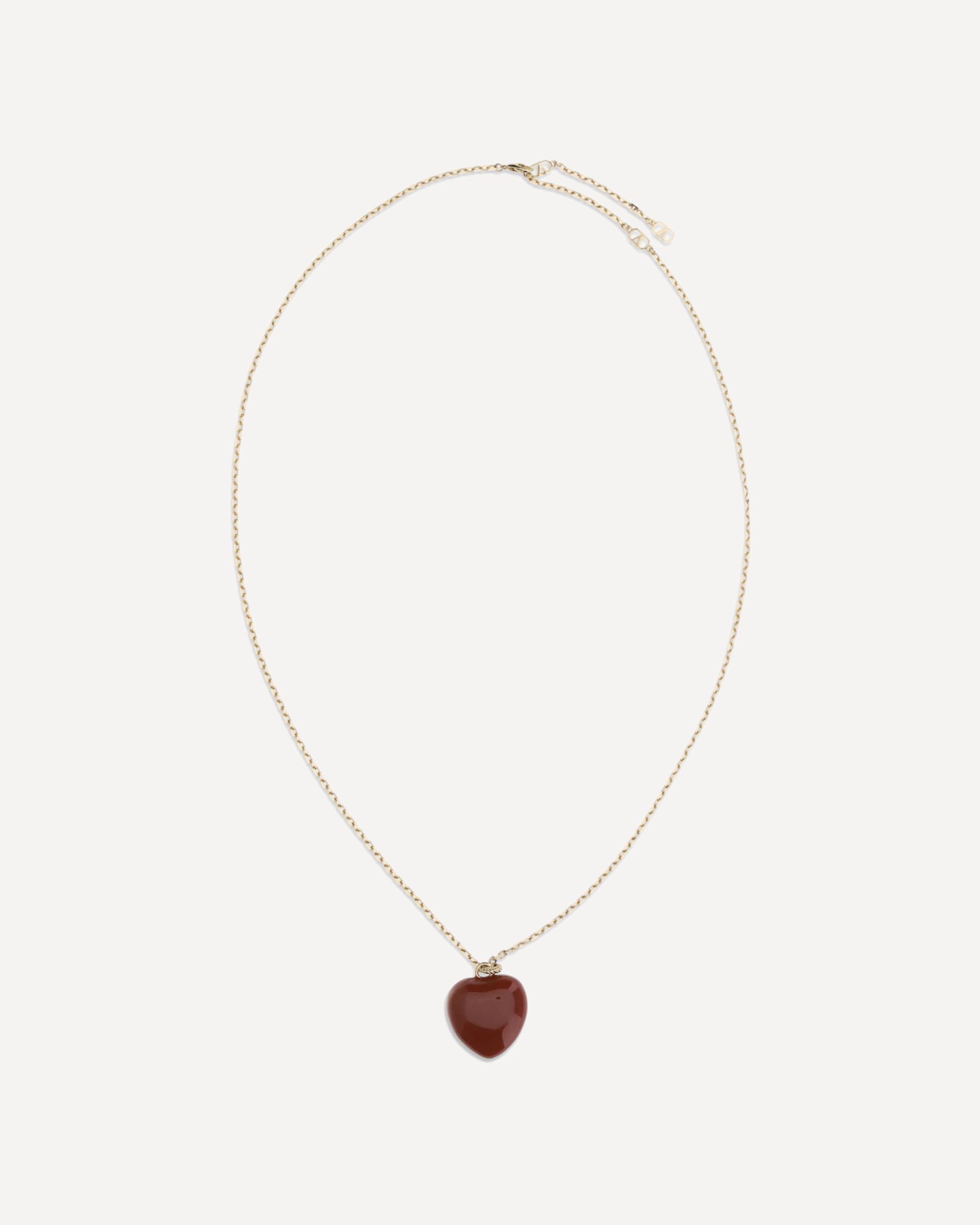 Valentino Logo Necklace In Metallic